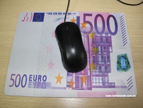 EU 500 EURO EU MONEY PATTERN MOUSE MICE PAD MAT 