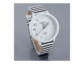 WATCH WHITE BLACK STRIPES Watch